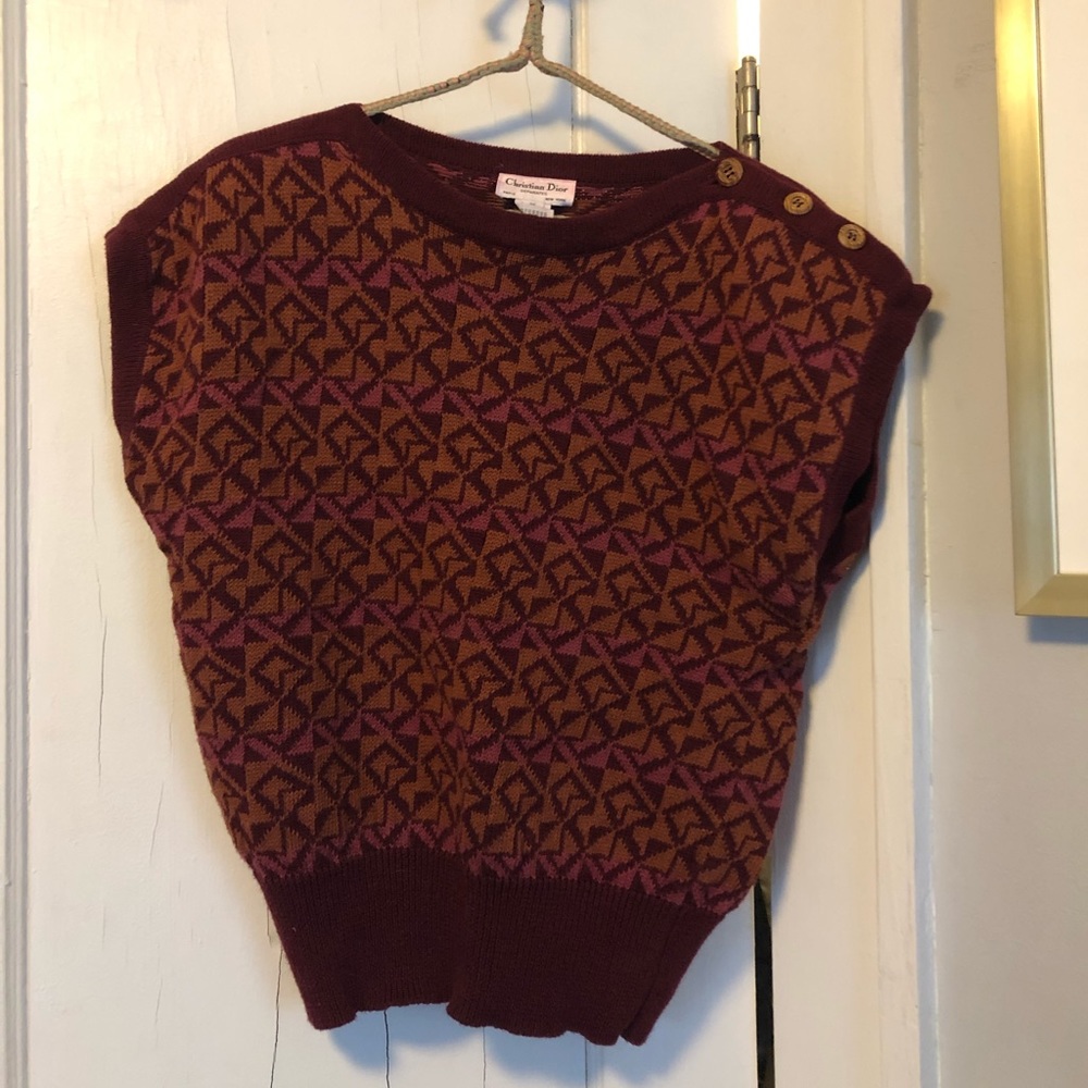 Vintage Christian Dior sweater vest.